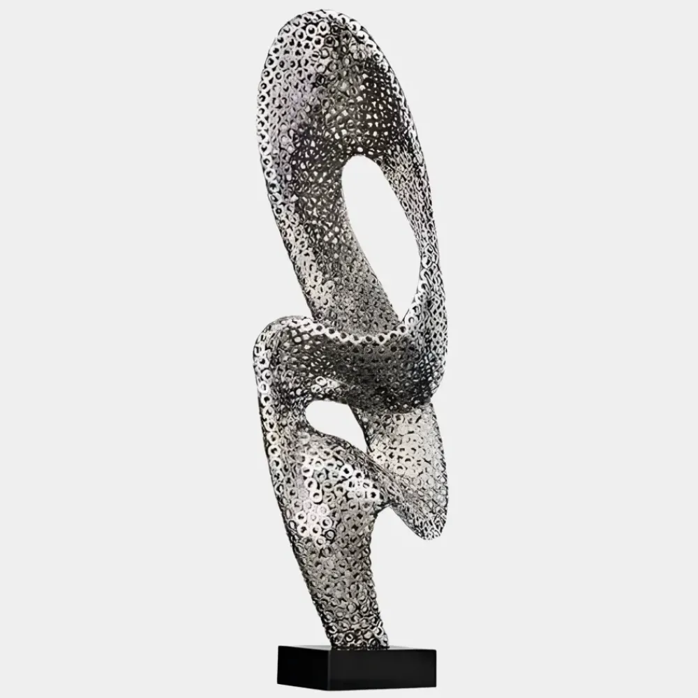 Floor Standing|Abstract^Statues & Sculptures Mirage Evolution 110cm Silver Metal Indoor Sculpture