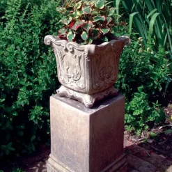 Large|Square^Statues & Sculptures Modena 22 Vase Stone Garden Planter on Pedestal