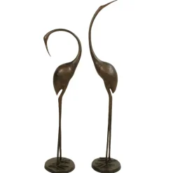Cranes^Statues & Sculptures Modern Cranes Bronze Metal Garden Ornaments