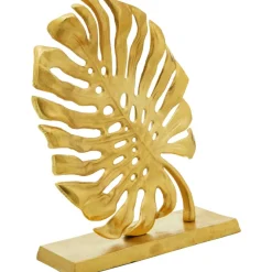 Table Top|Contemporary^Statues & Sculptures Monsera Leaf 37cm Gold Metal Indoor Sculpture