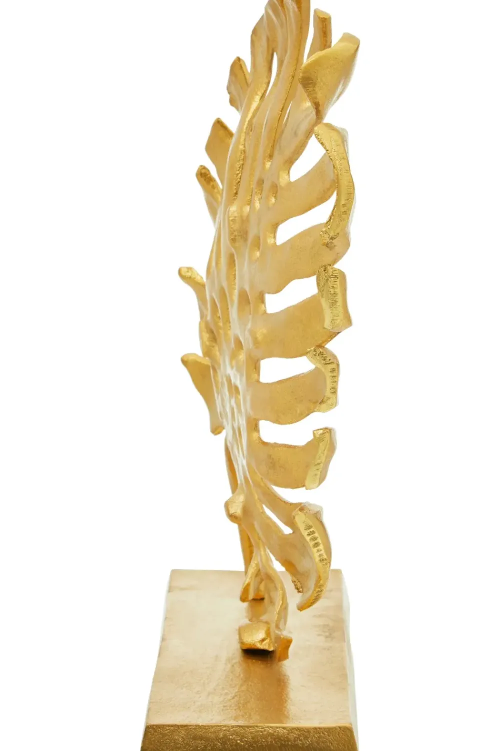 Table Top|Contemporary^Statues & Sculptures Monsera Leaf 37cm Gold Metal Indoor Sculpture