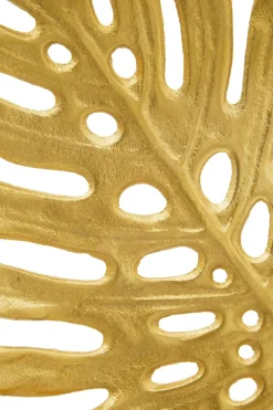 Table Top|Contemporary^Statues & Sculptures Monsera Leaf 37cm Gold Metal Indoor Sculpture