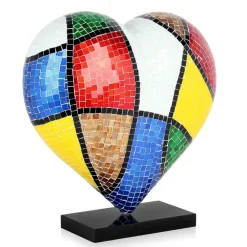 Table Top|Pop Art^Statues & Sculptures Mosaic Heart v2 46cm Pop Art Resin Indoor Sculpture