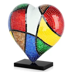 Table Top|Pop Art^Statues & Sculptures Mosaic Heart v2 46cm Pop Art Resin Indoor Sculpture