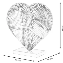 Table Top|Pop Art^Statues & Sculptures Mosaic Heart v2 46cm Pop Art Resin Indoor Sculpture