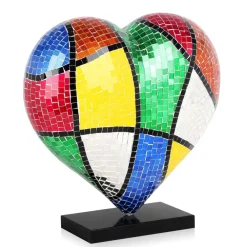 Table Top|Pop Art^Statues & Sculptures Mosaic Heart v1 46cm Pop Art Resin Indoor Sculpture