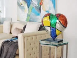 Table Top|Pop Art^Statues & Sculptures Mosaic Heart v1 46cm Pop Art Resin Indoor Sculpture