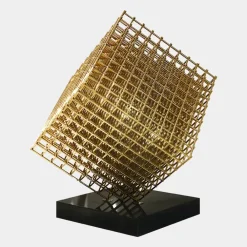 Floor Standing|Abstract^Statues & Sculptures Multiverse 120cm Gold Geometric Metal Garden Sculpture