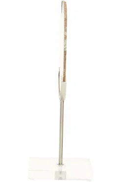 Table Top|Abstract^Statues & Sculptures Mystical Agate 30cm White & Silver Stone Indoor Sculpture