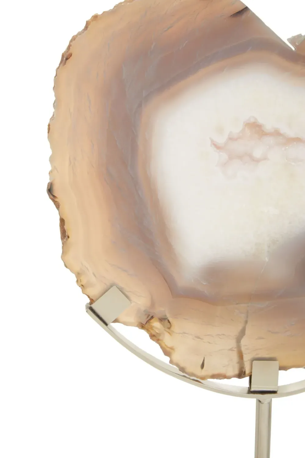 Table Top|Abstract^Statues & Sculptures Mystical Agate 30cm White & Silver Stone Indoor Sculpture