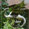 Dragons^Statues & Sculptures Mystical Dragon 100cm Bronze Metal Garden Statue