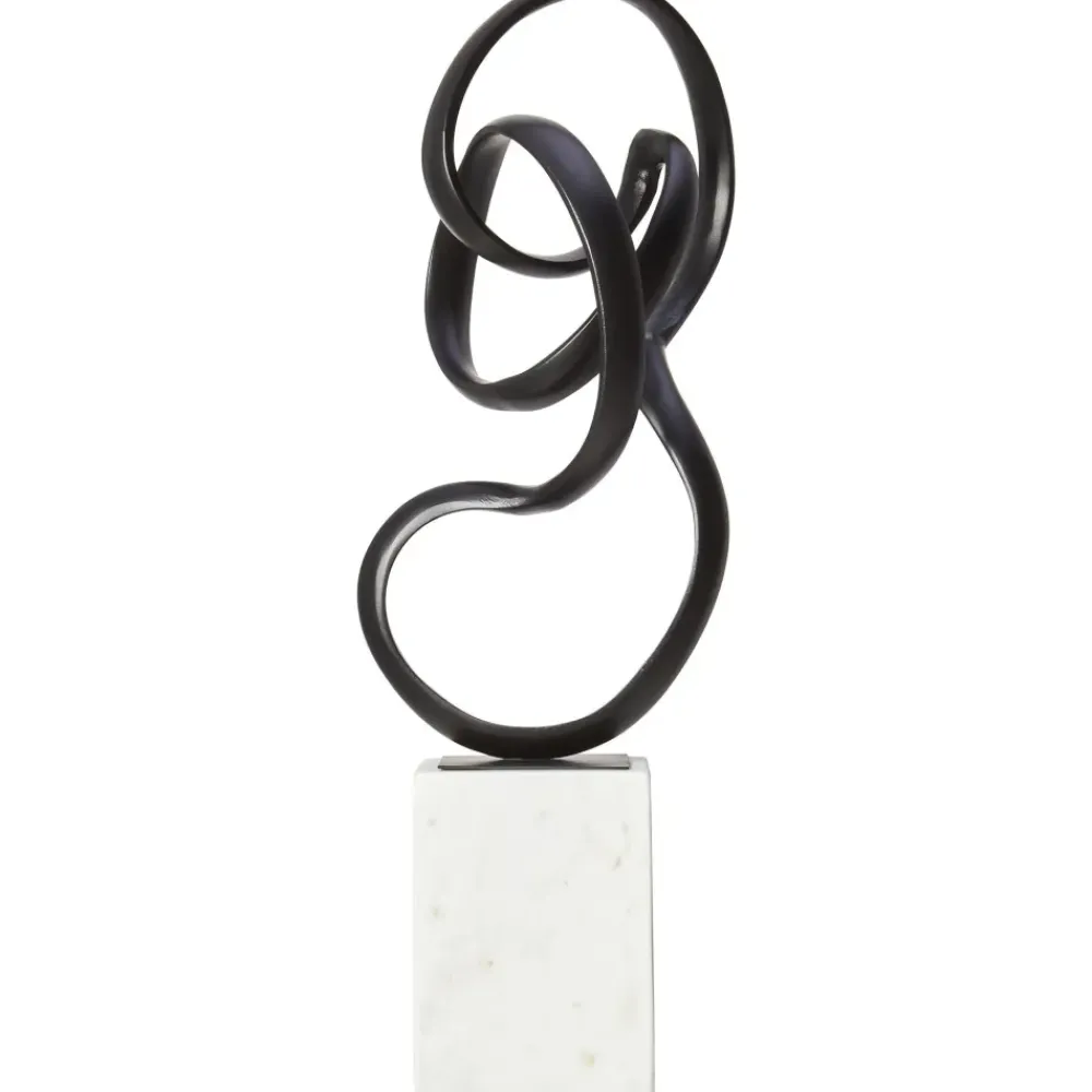 Table Top|Abstract^Statues & Sculptures Mystical Grace 60cm Black Metal Indoor Sculpture