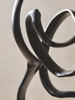 Table Top|Abstract^Statues & Sculptures Mystical Grace 60cm Black Metal Indoor Sculpture