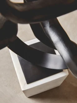 Table Top|Abstract^Statues & Sculptures Mystical Grace 60cm Black Metal Indoor Sculpture