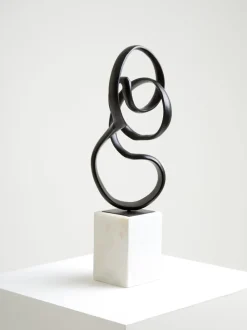 Table Top|Abstract^Statues & Sculptures Mystical Grace 60cm Black Metal Indoor Sculpture