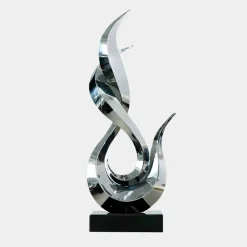 Table Top|Floor Standing^Statues & Sculptures Nexus Ignite 93cm Silver Metal Indoor Sculpture v1