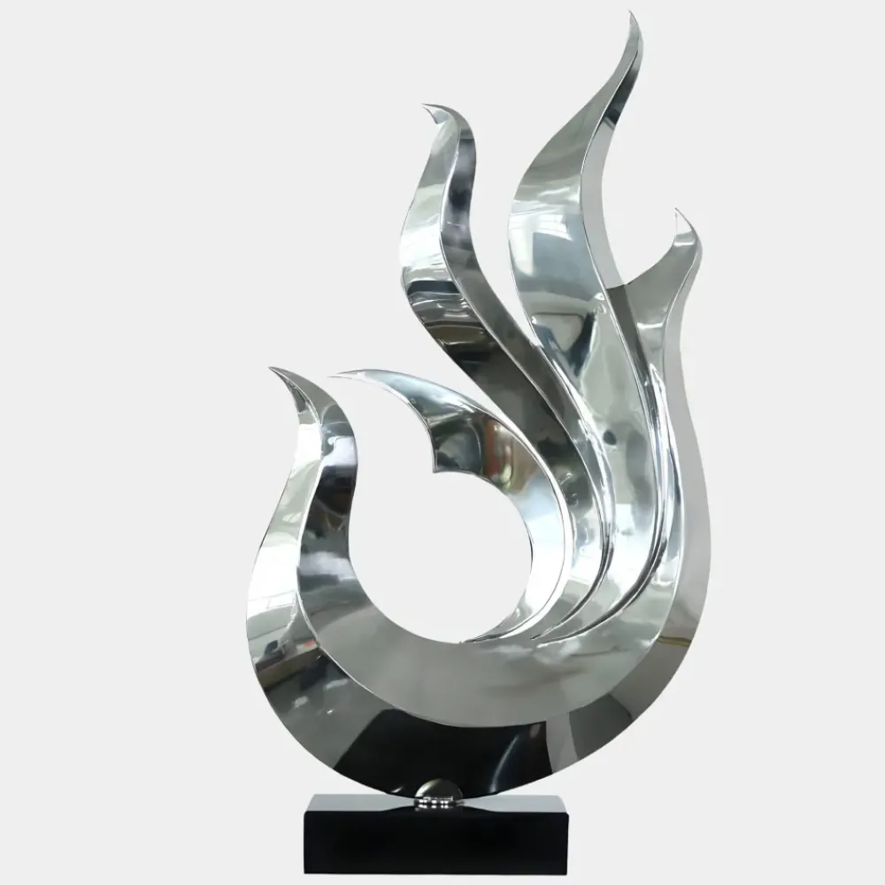 Table Top|Floor Standing^Statues & Sculptures Nexus Ignite 85cm Silver Metal Indoor Sculpture v2