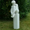 Modern^Statues & Sculptures Nude Melina on Column Marble Garden Statue