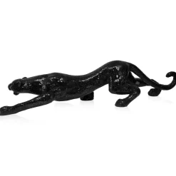Table Top|Animals^Statues & Sculptures Obsidian Panther 24cm Black Resin Indoor Sculpture