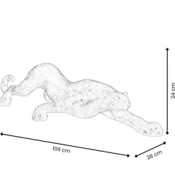 Table Top|Animals^Statues & Sculptures Obsidian Panther 24cm Black Resin Indoor Sculpture