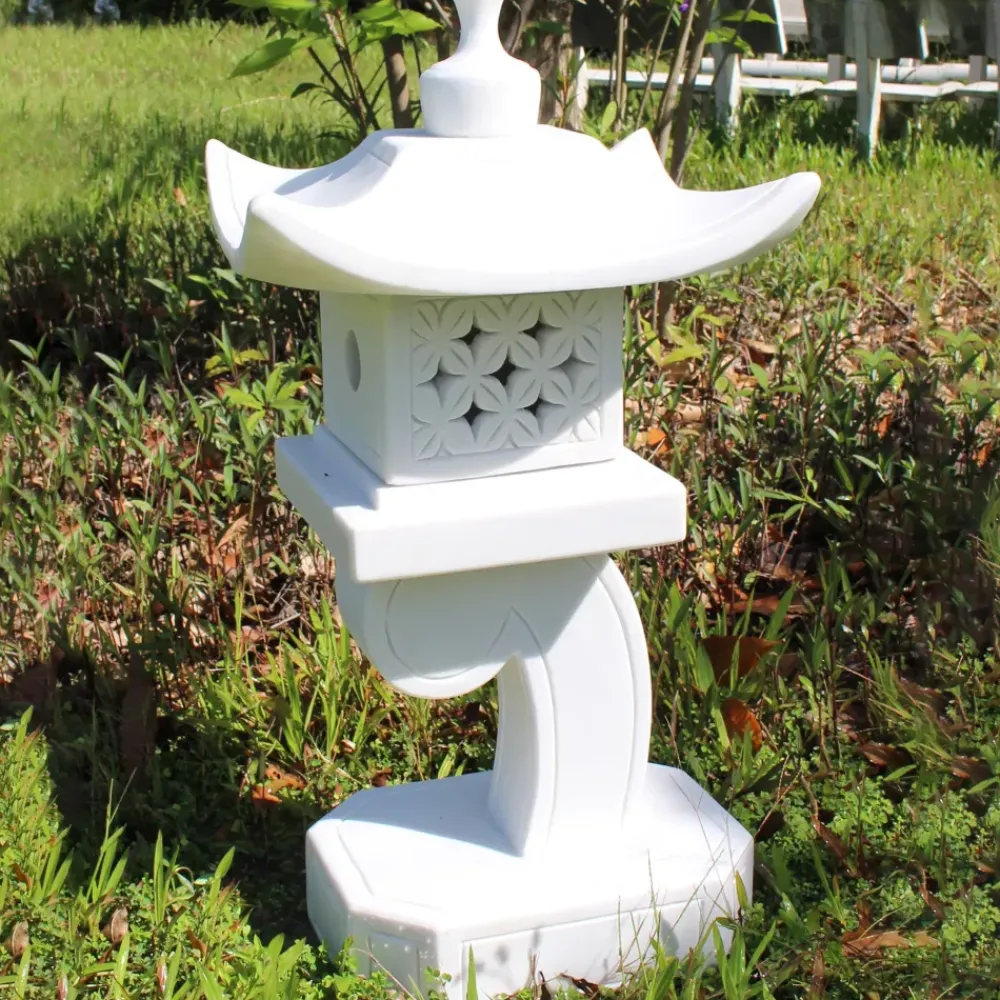 Pagodas^Statues & Sculptures One Tier Japanese Pagoda Lantern Marble Garden Ornament
