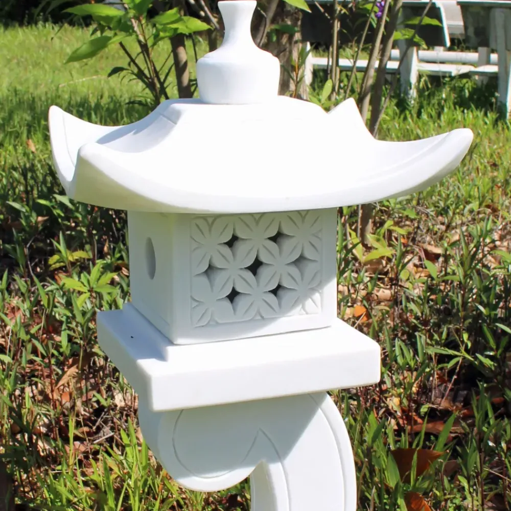 Pagodas^Statues & Sculptures One Tier Japanese Pagoda Lantern Marble Garden Ornament