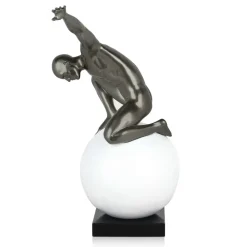Figurative|Table Top^Statues & Sculptures Orbital Balance 47cm Anthracite Resin Indoor Sculpture
