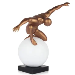 Figurative|Table Top^Statues & Sculptures Orbital Balance 47cm Bronze Resin Indoor Sculpture