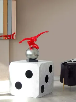 Figurative|Table Top^Statues & Sculptures Orbital Balance 47cm Red Resin Indoor Sculpture