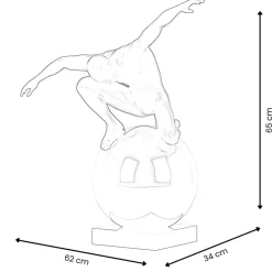 Figurative|Table Top^Statues & Sculptures Orbital Balance 65cm White Resin Indoor Sculpture