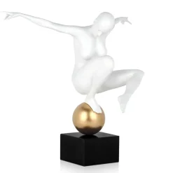 Figurative|Table Top^Statues & Sculptures Orbital Dance 45cm White Resin Indoor Sculpture