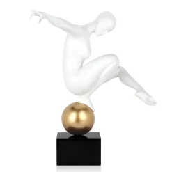 Figurative|Table Top^Statues & Sculptures Orbital Dance 45cm White Resin Indoor Sculpture