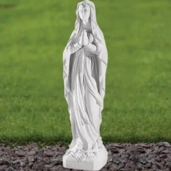 Virgin Mary^Statues & Sculptures Our Lady of Lourdes 24cm Marble Resin Garden Statue