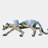 Low Poly|Animals^Statues & Sculptures Panther 71cm Geometric Metal Garden Sculpture