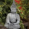 Buddha^Statues & Sculptures Pearl Hat Thai Stone Buddha Garden Ornament