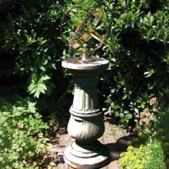 Armillary Sundials^Statues & Sculptures Pedestal Armillary 133cm Stone Garden Sundial