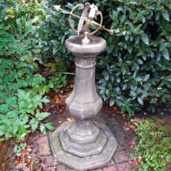 Armillary Sundials^Statues & Sculptures Pedestal Armillary 114cm Stone Garden Sundial