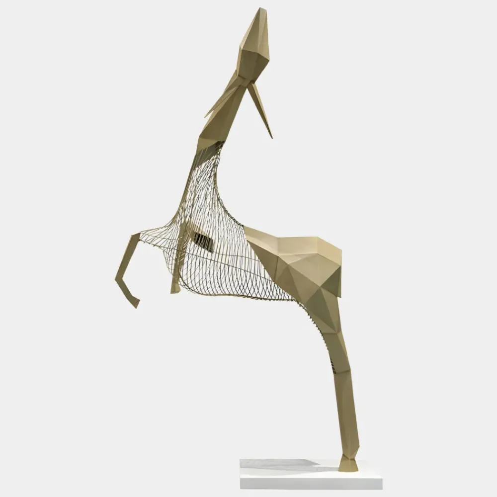 Giant|Floor Standing^Statues & Sculptures Phantom Deer 250cm Gold Metal Garden Sculpture