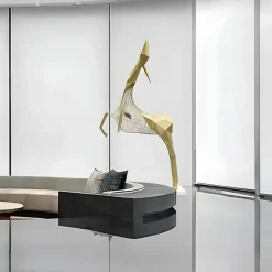 Giant|Floor Standing^Statues & Sculptures Phantom Deer 280cm Gold Metal Garden Sculpture