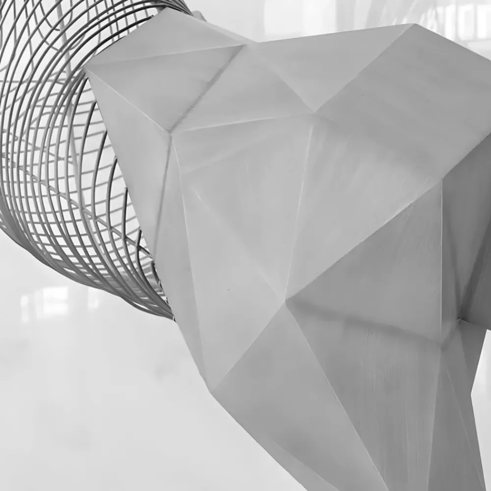 Giant|Floor Standing^Statues & Sculptures Phantom Deer 250cm Silver Metal Garden Sculpture