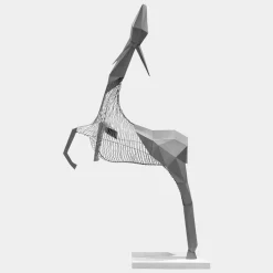 Giant|Floor Standing^Statues & Sculptures Phantom Deer 280cm Silver Metal Garden Sculpture