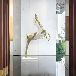 Giant|Floor Standing^Statues & Sculptures Phantom Deer 280cm Silver Metal Garden Sculpture