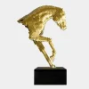 Giant|Floor Standing^Statues & Sculptures Pixel Horse 200cm Gold Metal Garden Sculpture