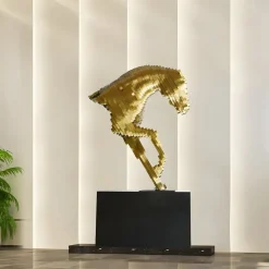 Table Top|Floor Standing^Statues & Sculptures Pixel Horse 75cm Silver Metal Indoor Sculpture