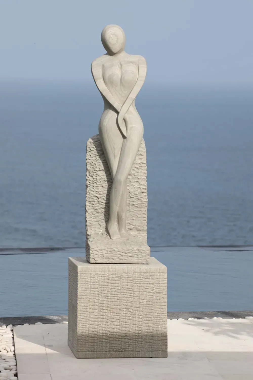 Contemporary^Statues & Sculptures Placidity Contemporary Stone Garden Sculpture