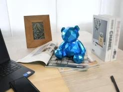 Table Top|Low Poly^Statues & Sculptures Polygon Bear 20cm Blue Resin Indoor Sculpture
