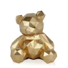 Table Top|Low Poly^Statues & Sculptures Polygon Bear 30cm Gold Resin Indoor Sculpture