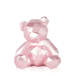 Table Top|Low Poly^Statues & Sculptures Polygon Bear 20cm Pink Resin Indoor Sculpture