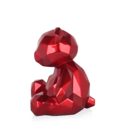Table Top|Low Poly^Statues & Sculptures Polygon Bear 20cm Red Resin Indoor Sculpture