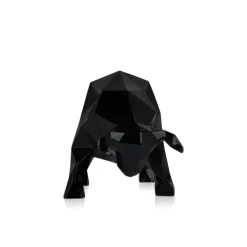 Table Top|Low Poly^Statues & Sculptures Polygon Bull 25cm Black Resin Indoor Sculpture